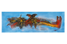 phönix rising | 120 cm x 40 cm | öl/acryl | Preis auf Anfrage